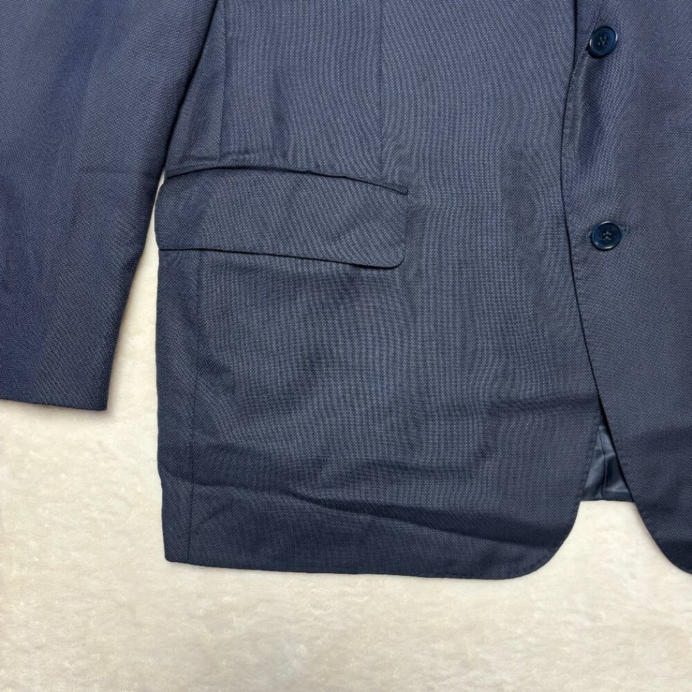 Canali Mens Blazer Size 56 Navy Blue Two Button Sport Coat Jacket Italy Wool - Picture 3 of 14